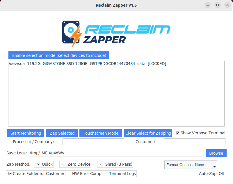 NUKM Application Screenshot